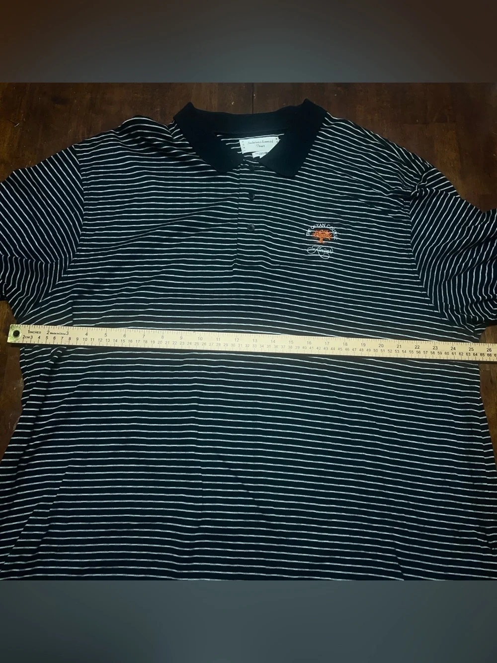Izod Kiawah Island Ocean Course XXL Black Striped Golf Shirt World Championship